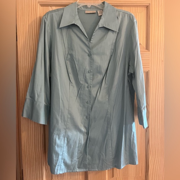 Apostrophe Sea Foam Green Blouse Size 18W - Picture 6 of 7